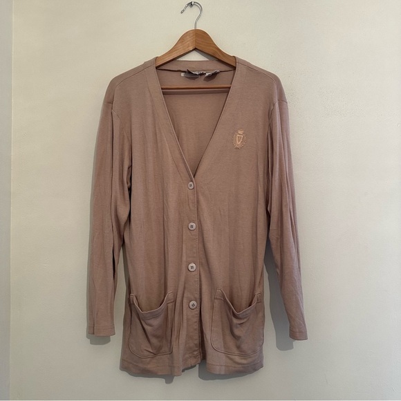 Vintage 80's Era Neutral Boyfriend Cardigan - Picture 1 of 4